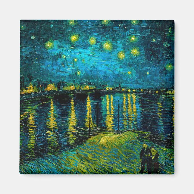Van Gogh Starry Night over Rhône Magnet (Framsidan)