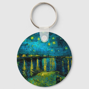 Van Gogh Starry Night over Rhône Nyckelring