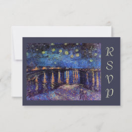 Van Gogh Starry Night över Rhone-osan Inbjudningar