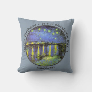 van Gogh Starry Night over Rhone Party Items Kudde