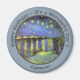 van Gogh Starry Night over Rhone Party Items Magnet