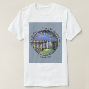 van Gogh Starry Night over Rhone Party Items T Shirt