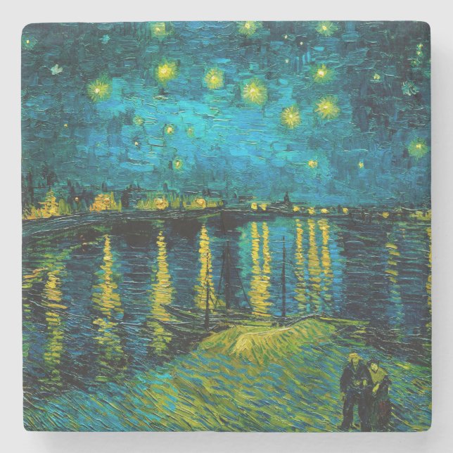 Van Gogh Starry Night over Rhône Stenunderlägg (Framsidan)
