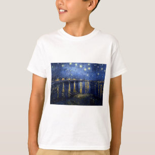 Van Gogh Starry Night over Rhone Tee Shirt