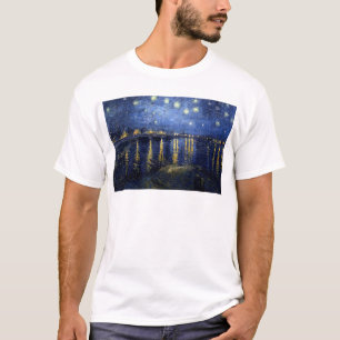 Van Gogh Starry Night over Rhone Tee Shirt