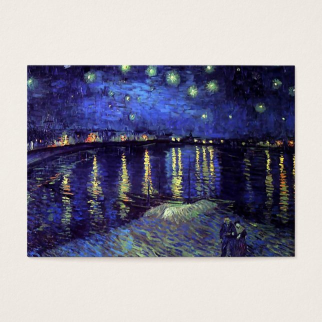 van gogh Starry night över rhone Visitkort (Framsidan)