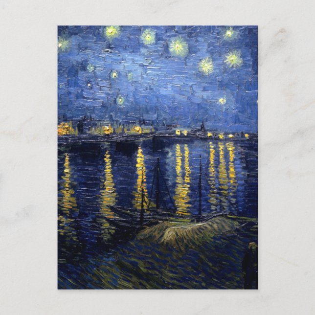 Van Gogh Starry Night over Rhone Vykort (Framsida)
