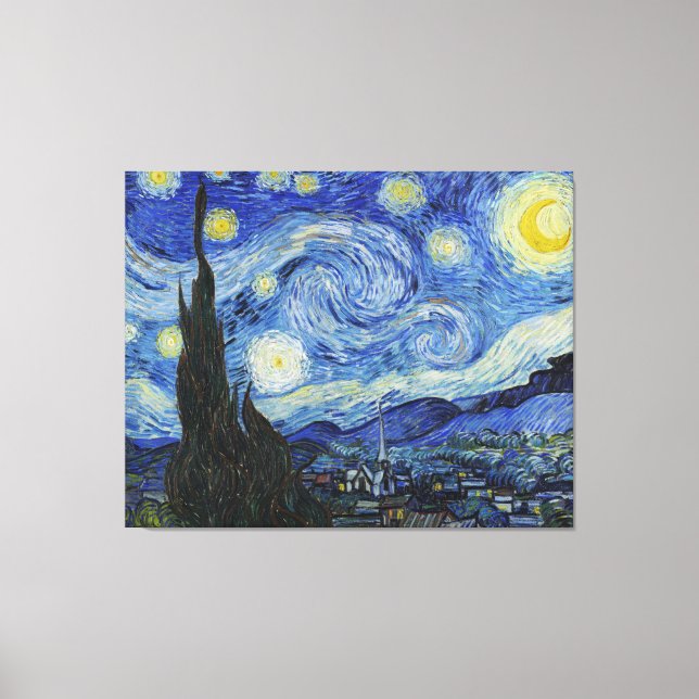 Van Gogh Starry Night Painting Canvastryck (Framsida)