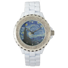 Van Gogh Starry Night Painting Elegant Kvinnor Armbandsur