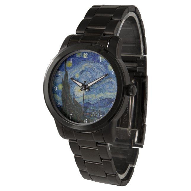 Van Gogh Starry Night Painting Elegant Manar's Wat Armbandsur (Vinklad)