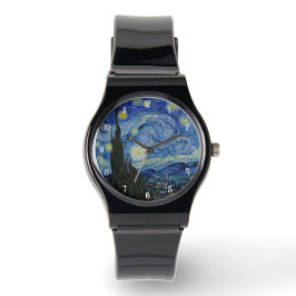 Van Gogh Starry Night Painting Elegant Manar's Wat Armbandsur