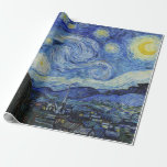 Van Gogh Starry Night Painting Presentpapper<br><div class="desc">Vincent Van Gogh (30 mars 1853-29 juli 1890) var en inflytelserik nederländsk postimponerande målare.  Den här målningen är Starry Natt.</div>