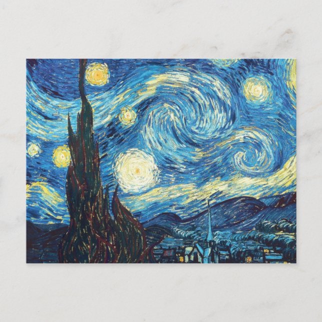 Van Gogh Starry Night Painting Vykort (Framsida)