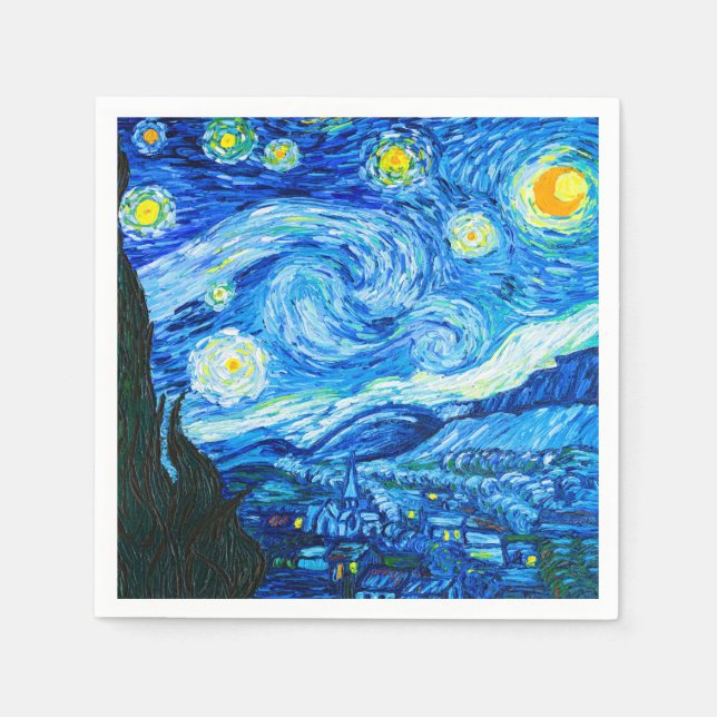 Van Gogh Starry Night Pappersservett (Framsidan)