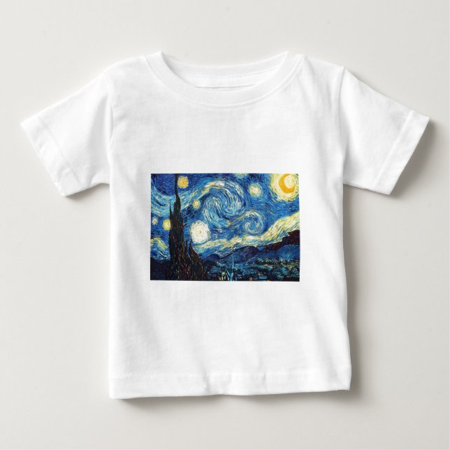 Van Gogh Starry Night Peace Kärlek Destiny T-shirt (Framsida)