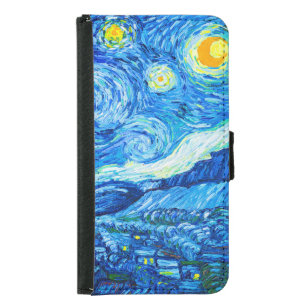 Van Gogh Starry Night Plånboksfodral För Samsung Galaxy S5