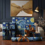 Van Gogh Starry Night Presentpapper<br><div class="desc">Överraska dina kära genom att slå in deras presenter i en av världens mest berömd målningar. Räkna varje ögonblick!</div>