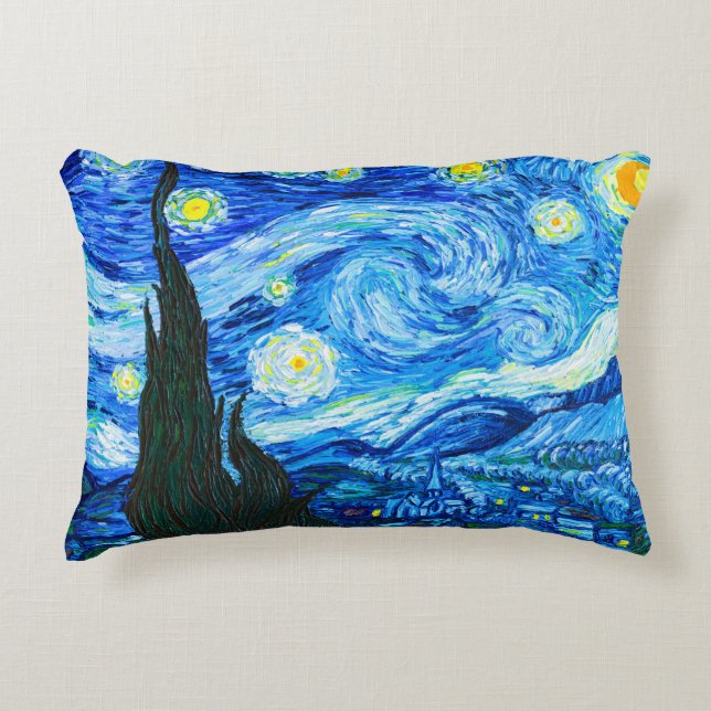 Van Gogh Starry Night Prydnadskudde (Framsidan)