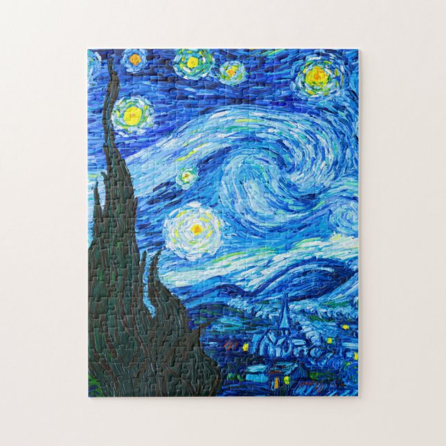 Van Gogh Starry Night Pussel (Vertikal)