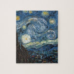 Van Gogh Starry Night Pussel<br><div class="desc">Vincent Van Gogh Starry Night-mästerverk,  vintage av nutida produkter från Zazilicious</div>