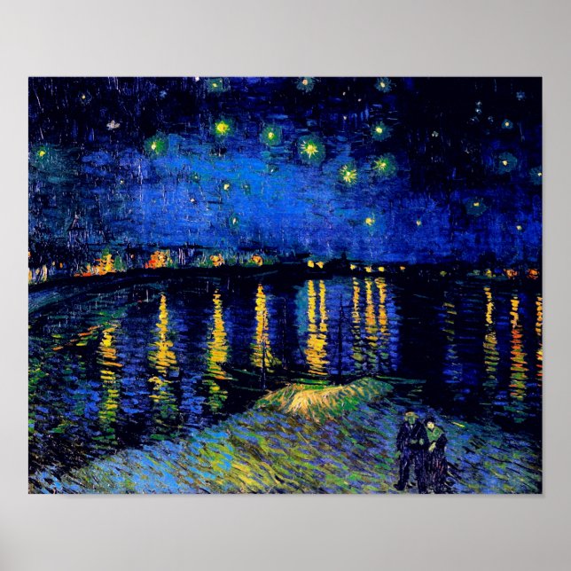 Van Gogh Starry Night Rhone (F474) Fine Art Poster (Framsidan)