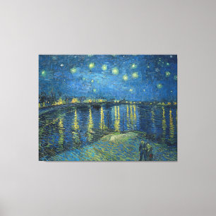 Van Gogh Starry Night Rhone Painting Canvastryck