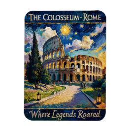 Van Gogh Starry Night Rom Colosseum Italien Travel Magnet