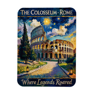 Van Gogh Starry Night Rom Colosseum Italien Travel Magnet