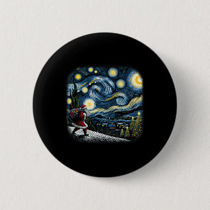 Van Gogh Starry Night Santa Jul Winter Snowy Knapp