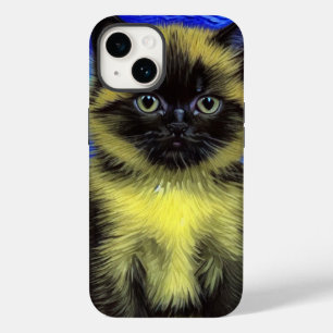 Van Gogh Starry Night Siamese Cat