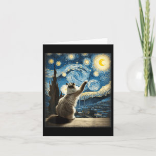 Van Gogh Starry Night Stil Artistic Ragdoll Cat Kort