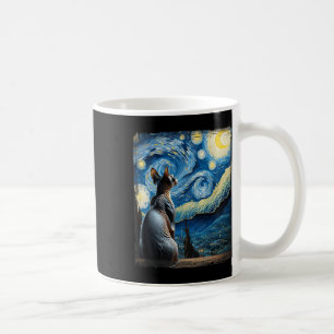 Van Gogh Starry Night Stil Artistic Sphynx Cat Kaffemugg