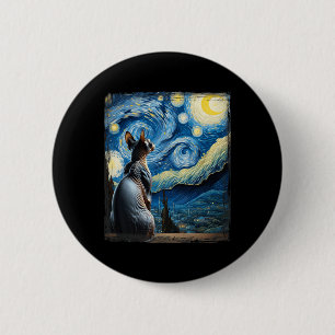 Van Gogh Starry Night Stil Artistic Sphynx Cat Knapp