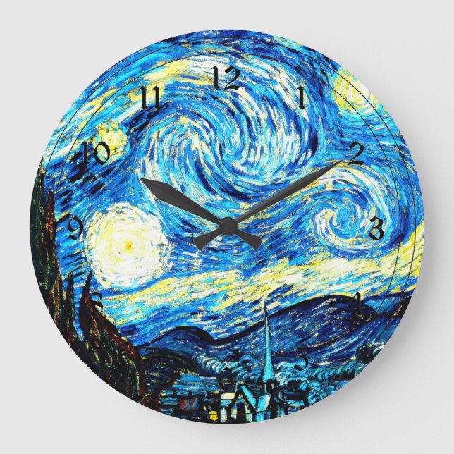 Van Gogh - Starry Night Stor Klocka (Framsida)