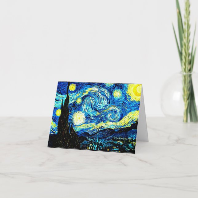 Van Gogh - Starry Night Tack Kort (Framsida)