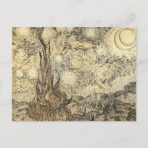 van gogh Starry night teckning Vykort