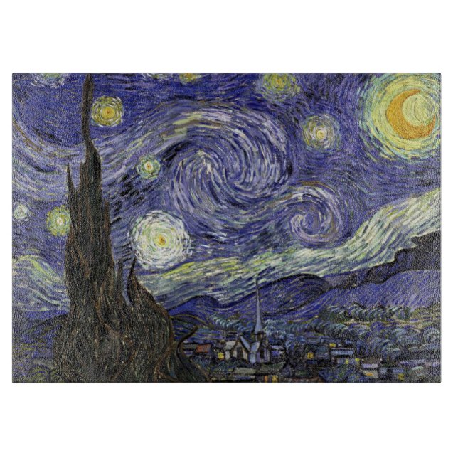 Van Gogh Starry Night Tempered Glass Clearboard (Framsidan)