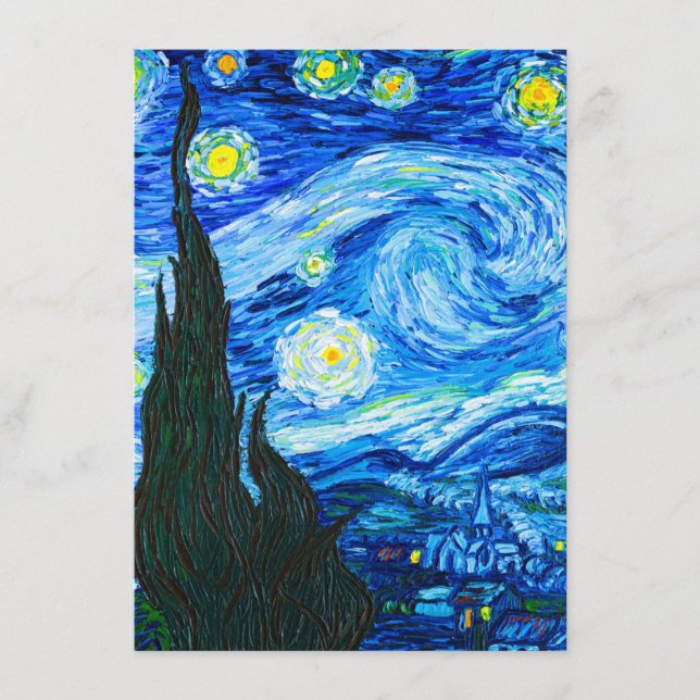 Van Gogh Starry Night Tilläggskort (Framsida)
