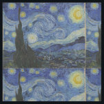 Van Gogh Starry Night Tyg<br><div class="desc">Starry Night av Vincent Van Gogh, olja på canvas, 1889, är en landskapsmålning av ett stort virrvarr av lysande stjärnor över ett landskap av avlägsna städer och rullande backe, med en enda cypress träd stigning i förgrunden som en mörk grönt låga. Van Gogh målade inte sitt mästerverk från livet utan...</div>