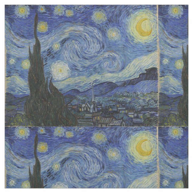 Van Gogh Starry Night Tyg (Provkarta)