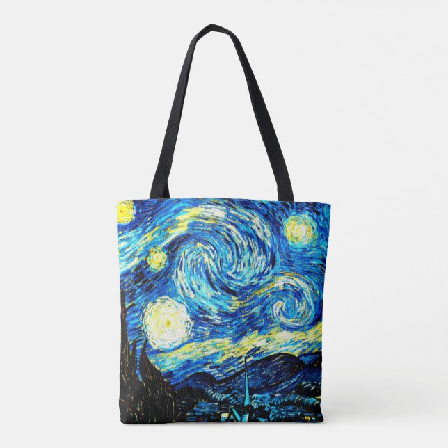 Van Gogh - Starry Night Tygkasse (Baksida)