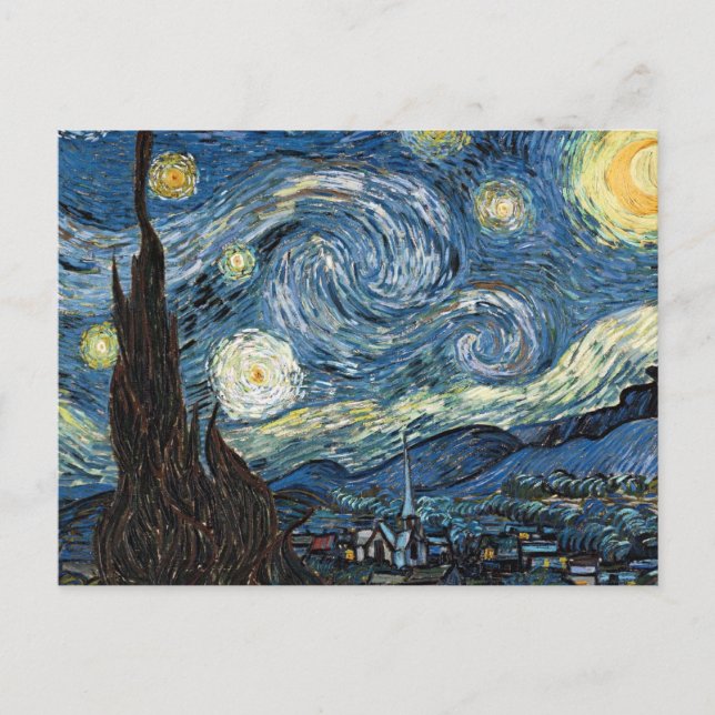 Van Gogh Starry Night Vykort (Framsida)