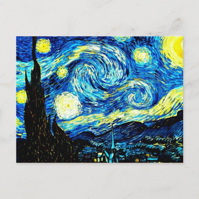 Van Gogh - Starry Night Vykort (Framsida)