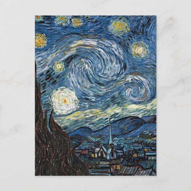 Van Gogh Starry Night Vykort (Framsida)