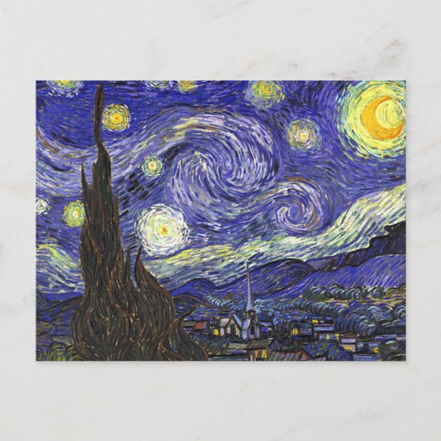 Van Gogh Starry Night Vykort (Framsida)