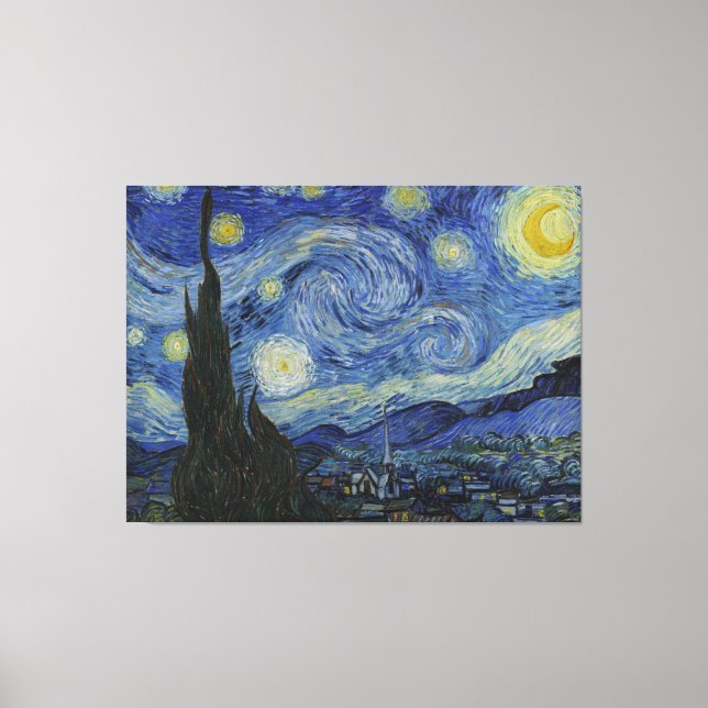 Van Gogh Starry Night Wrapped Canvas (Framsida)