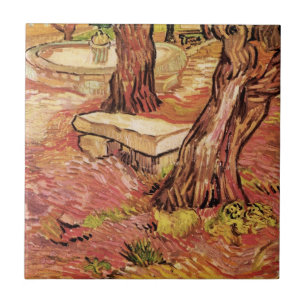 Van Gogh Stenen Bank in Tuin, St Paul Ziekenhuis Kakelplatta