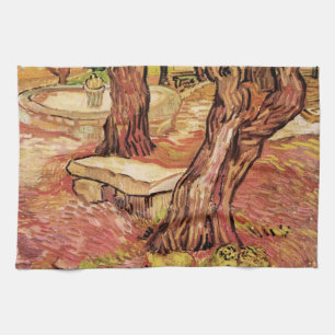 Van Gogh Stenen Bank in Tuin, St Paul Ziekenhuis Kökshandduk