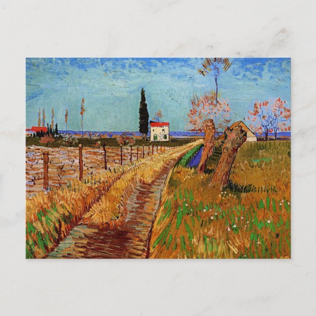 Van Gogh - Stig genom ett fält Vykort (Framsida)