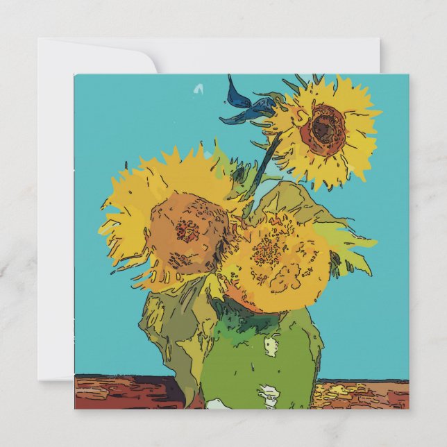 Van Gogh Stil Abstrakt Sunblommor (Framsida)
